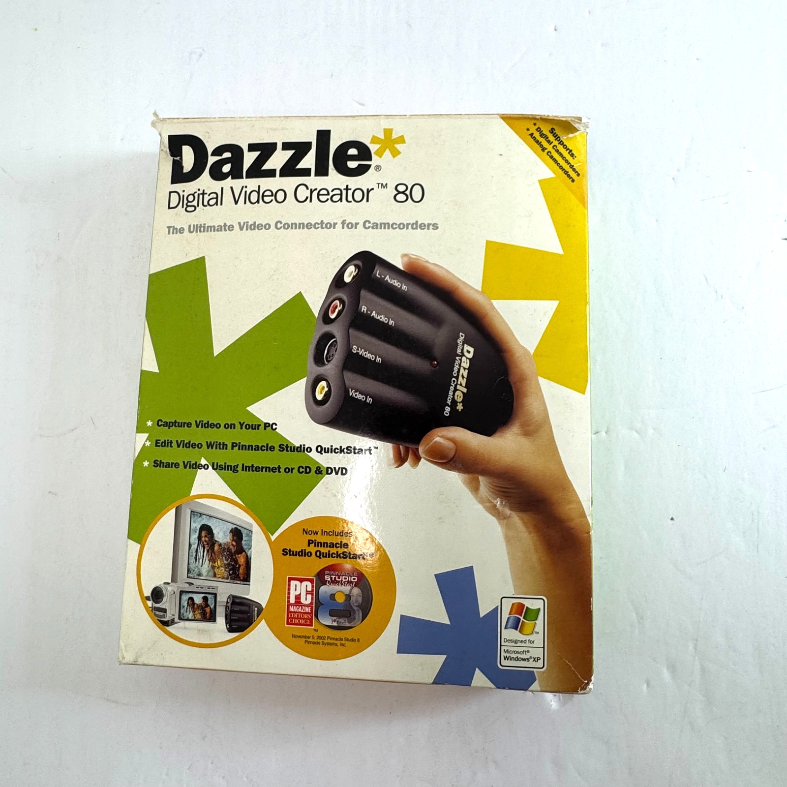 Dazzle Digital Video Creator 80 Video Capture Device Software Cables Multimedia