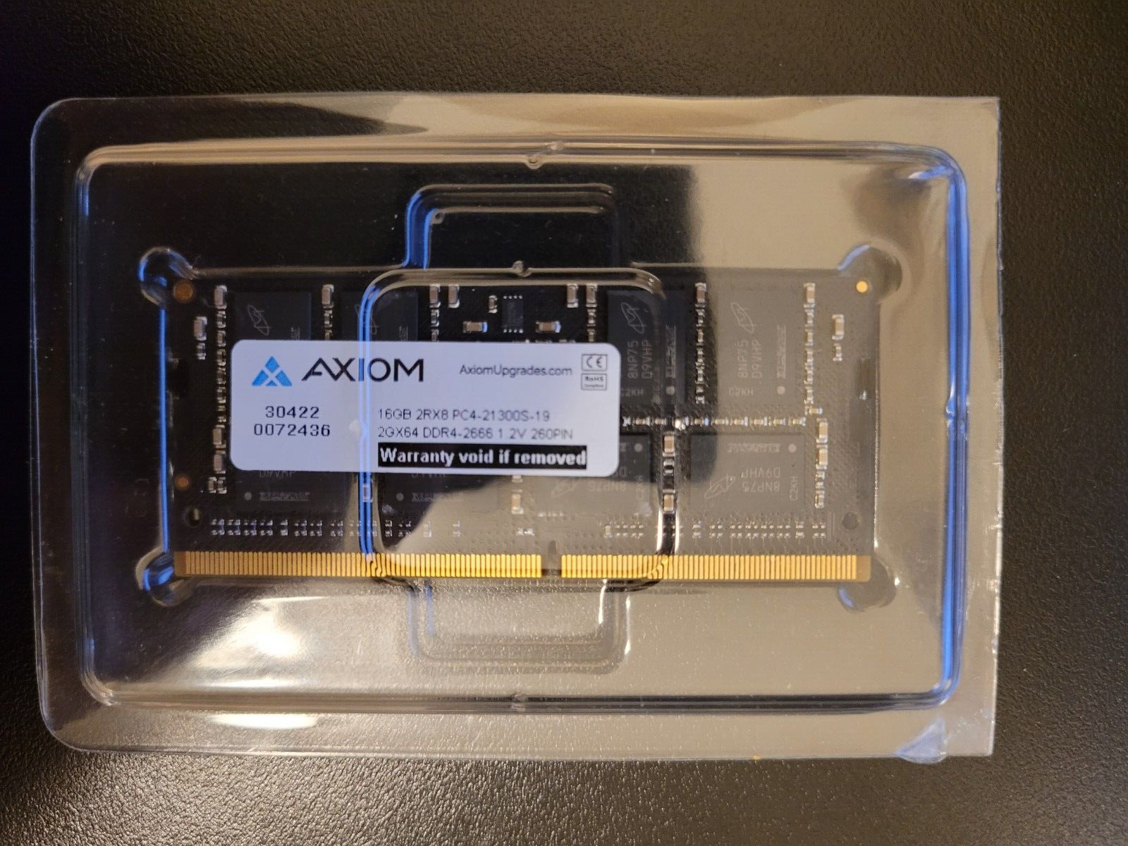 1 Stick of AXIOM 16GB 2Rx8 PC4-21300S-19 Memory