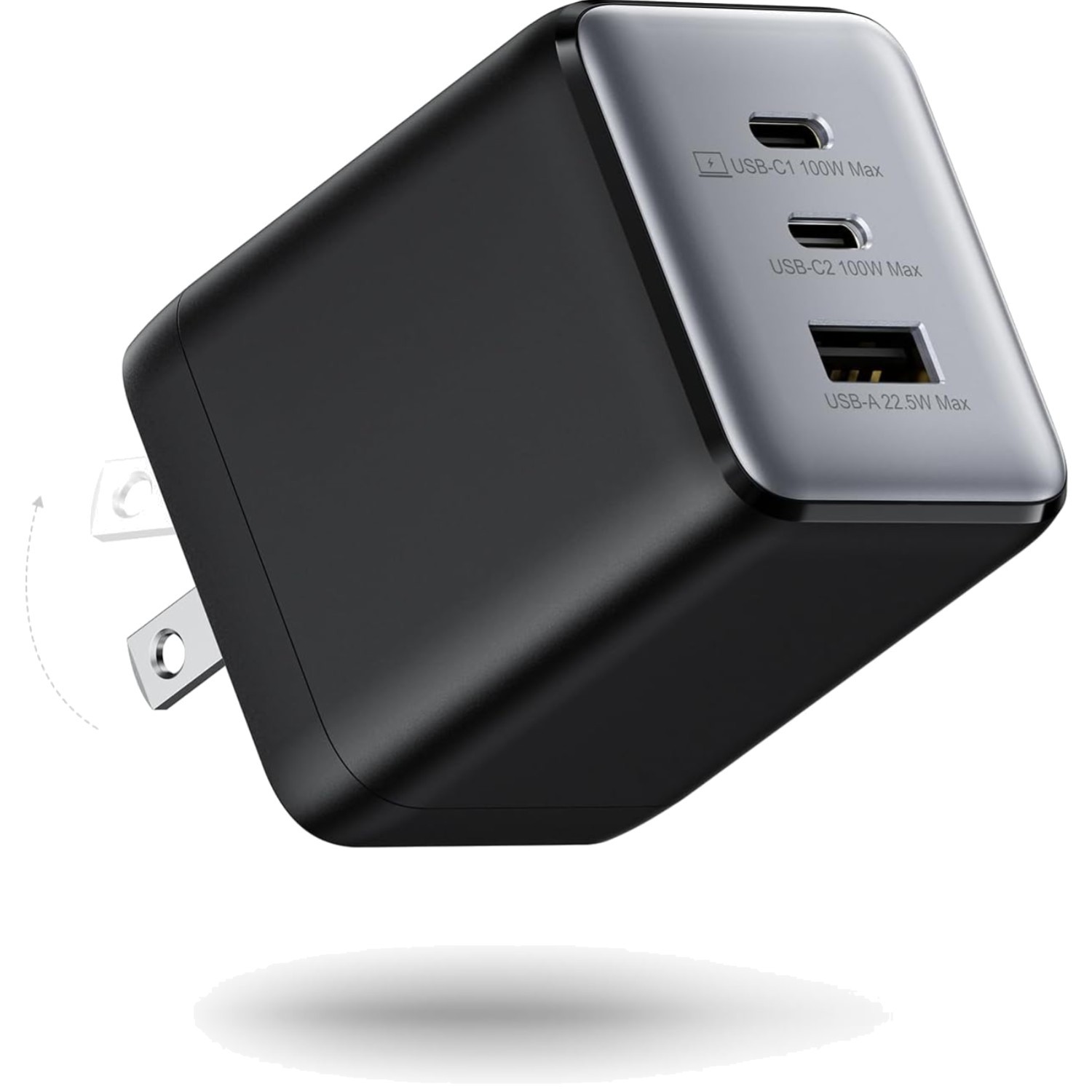 WeGear 100W USB C Wall Charger 3 Port PD PPS Foldable Black