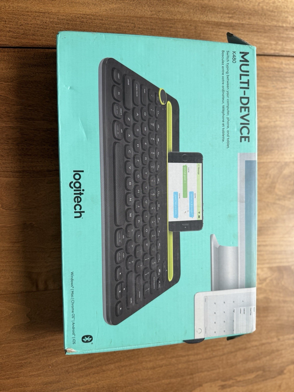 Logitech K480 Wireless Multi-Device Keyboard, Bluetooth Win/Mac/iPad - Excellent