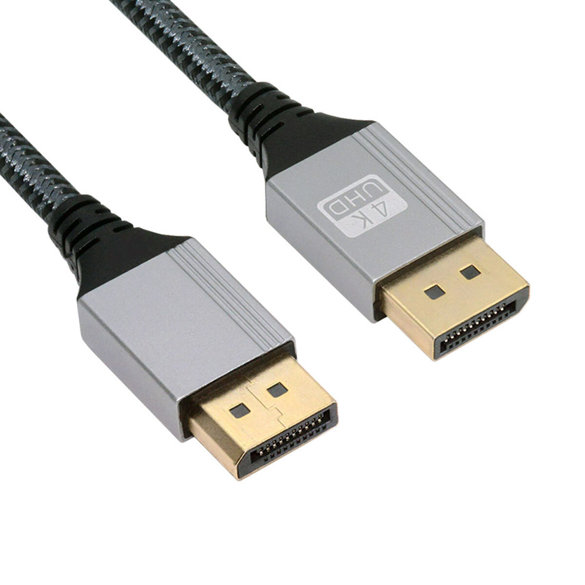 CY DP to DP Cable 4K 60hz Cable Silver Sleeve Ultra-HD for Graphics Card Desktop