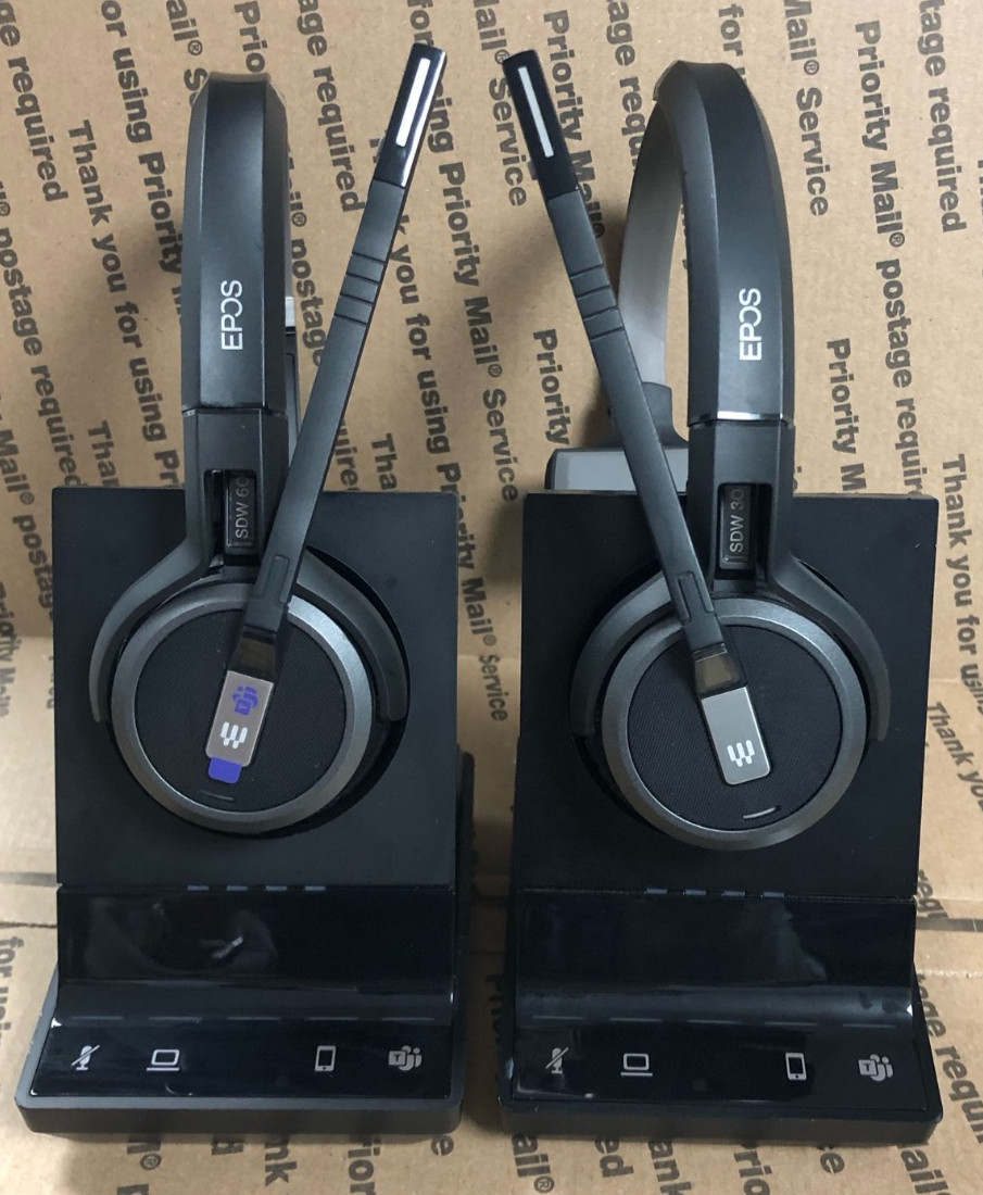 (PARTS) EPOS Sennheiser SDW 60 & SDW 30 On-Ear DECT Wireless Headset W/BASE