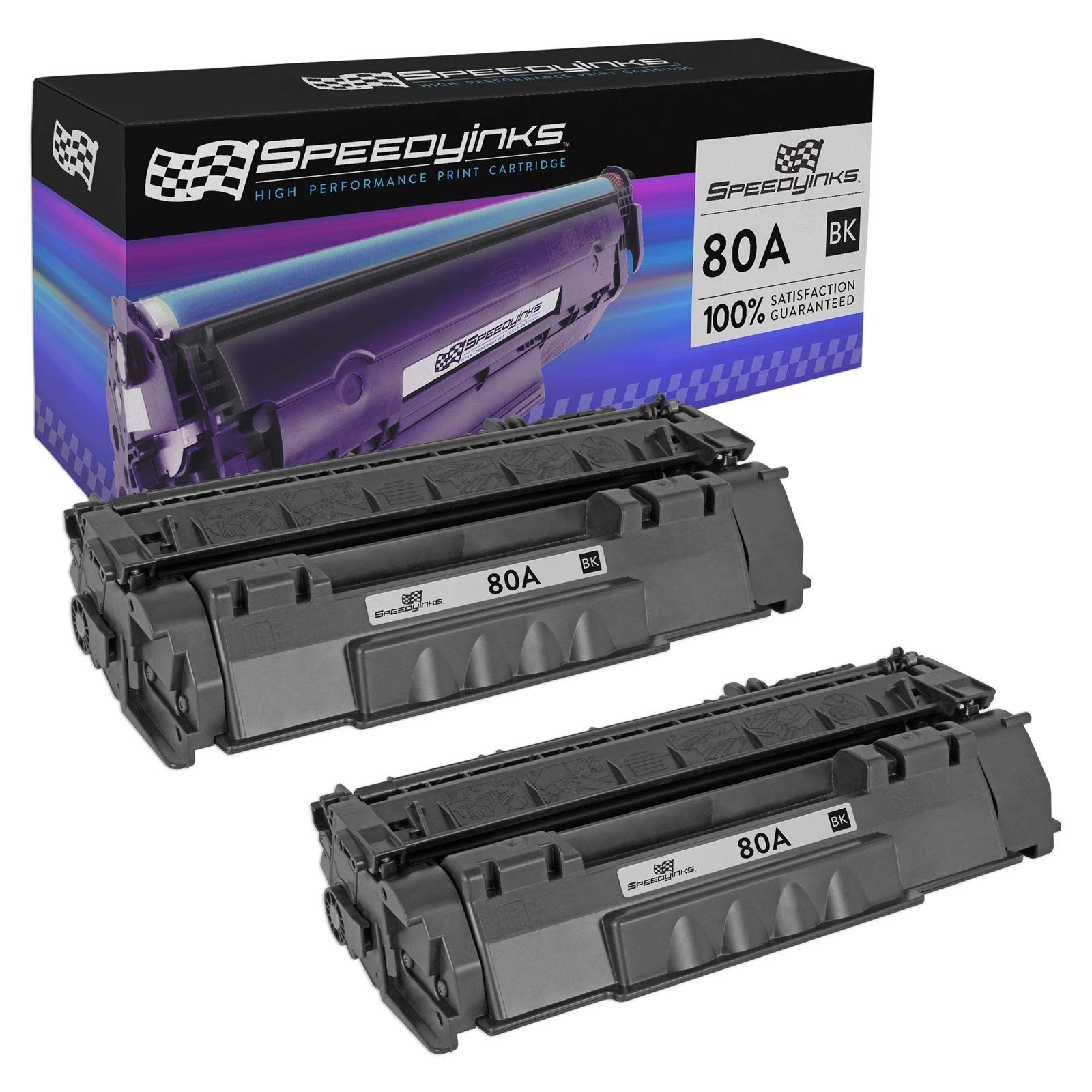 SPEEDY 2PK Replacements for HP 80A Toner Cartridge CF280A 80X CF280X SY Black