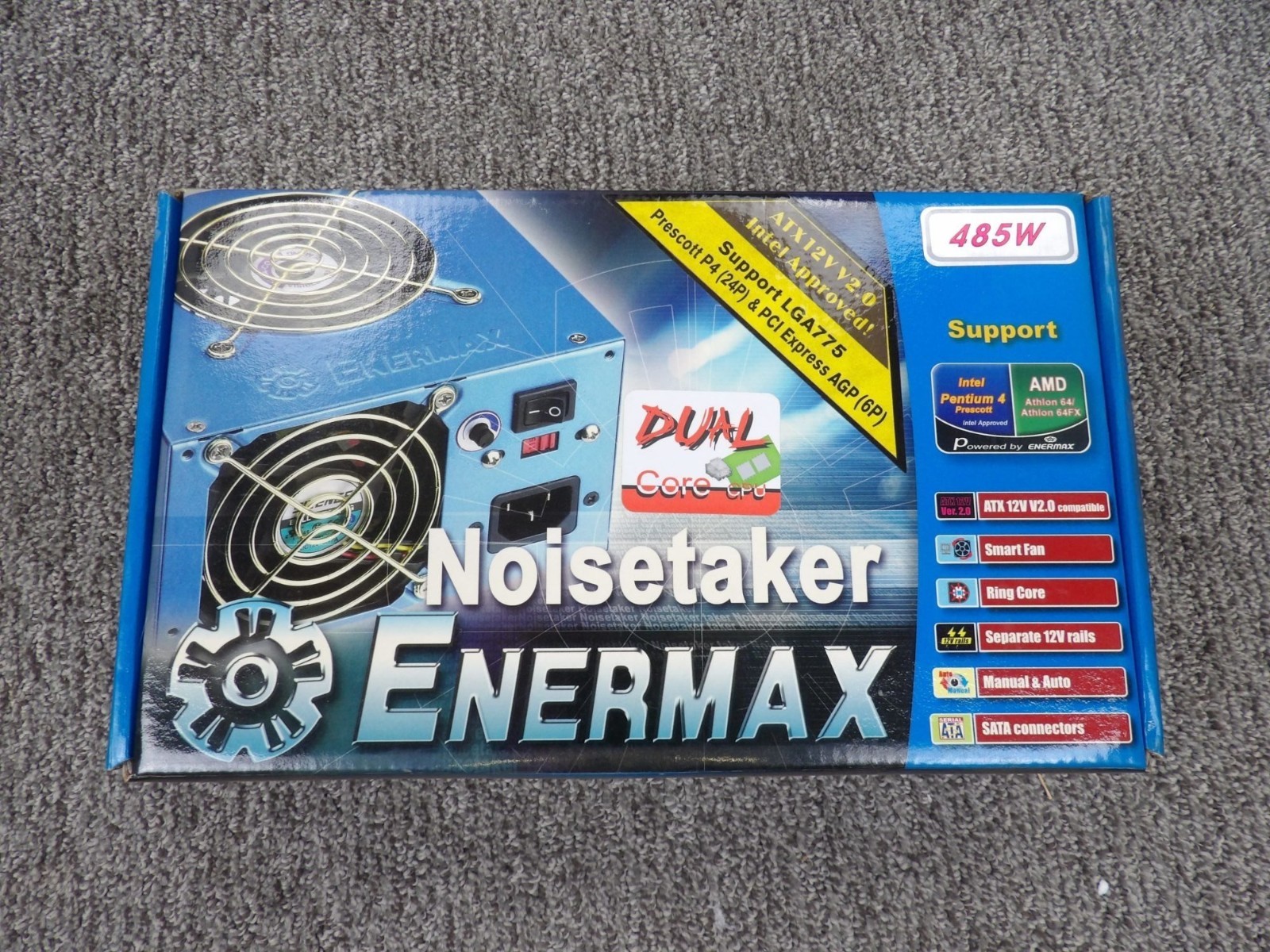 Enermax Noisetaker 485W Power Supply Dual Core CPU Support ATX 12V V2.0