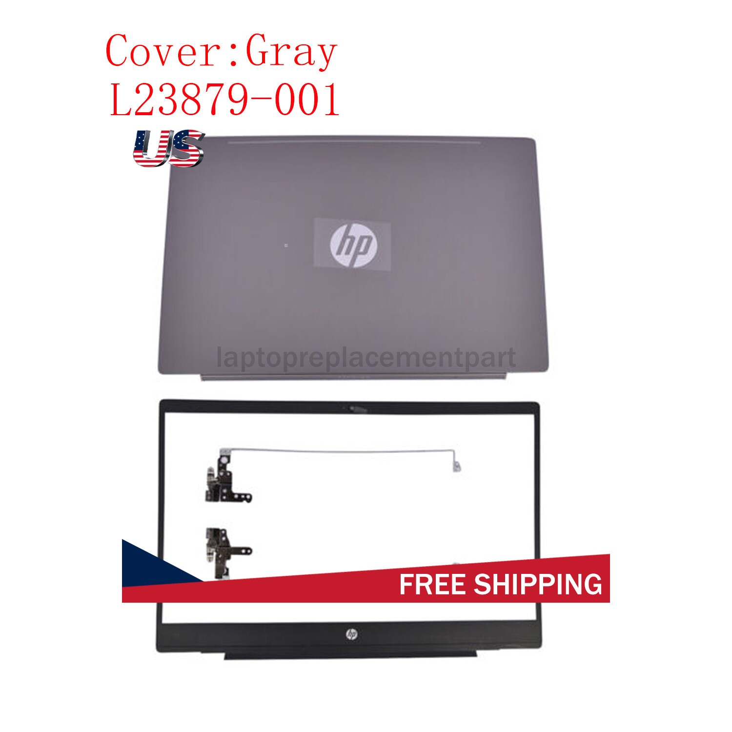 New L23879-001 For HP 15-CW 15-CS Laptop LCD Back Cover & Screen Bezel & Hinges