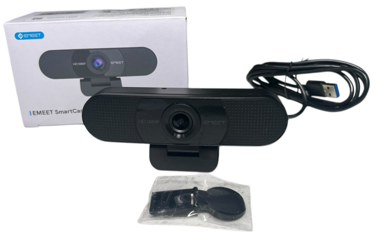 EMEET C960 HD Smart Webcam Black  USB Webcam HD 1080P