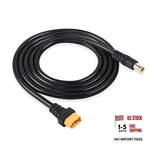 DC 8mm to XT60 Power Cable, 5Ft DC7909 7.9mm x 5.5mm Male to XT-60 Male
