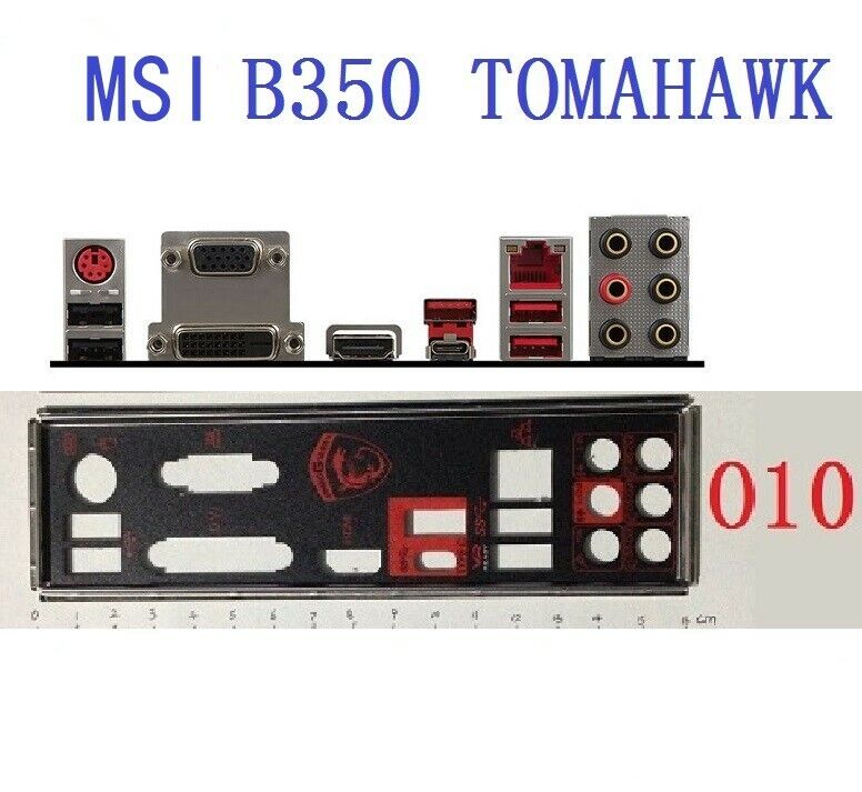 I/O IO Shield For MSI B350 GAMING PLUS B350 TOMAHAWK ARCTIC PC MATE Backplate