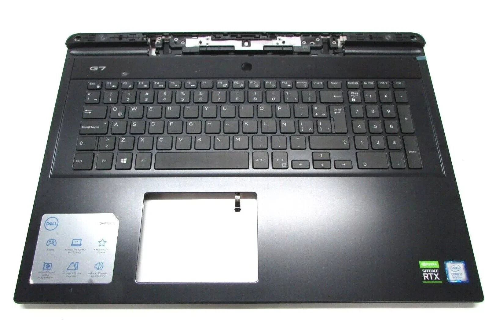 REF Genuine Dell G7 17 7790 Laptop Palmrest Spanish Backlit Keyboard HUL64 6WFHN