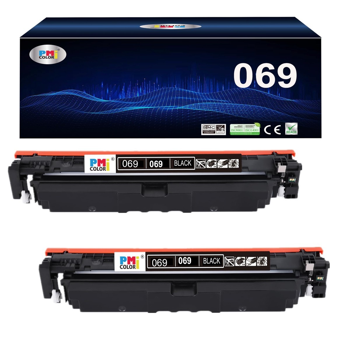 PM Colori 069 Black Toner Cartridge Replacement for Canon 069