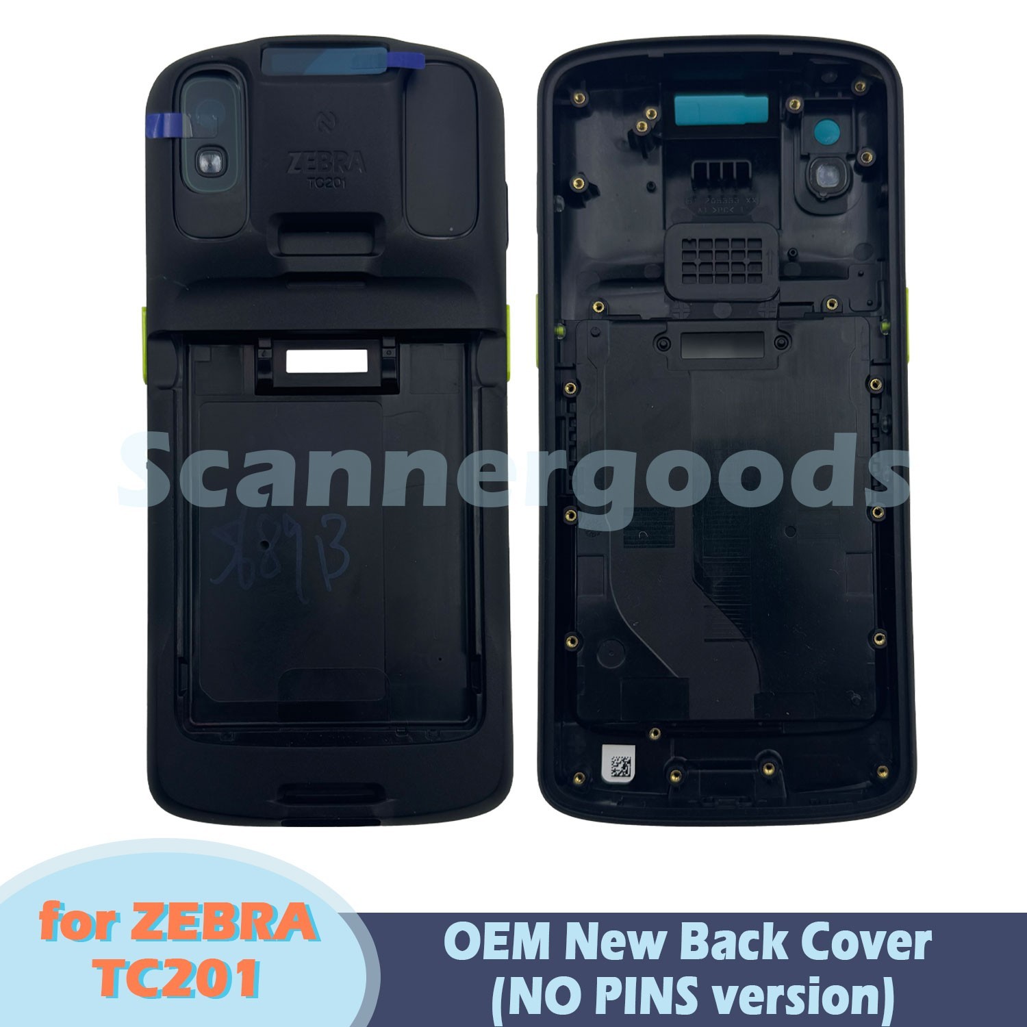 OEM New ZEBRA TC201 Back Cover NO PINS Version