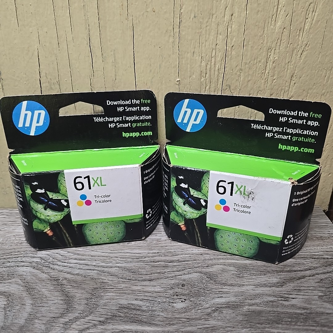 2 x HP 61xl  tricolor  Ink Cartridge OEM Exp 2024. New Old Stock
