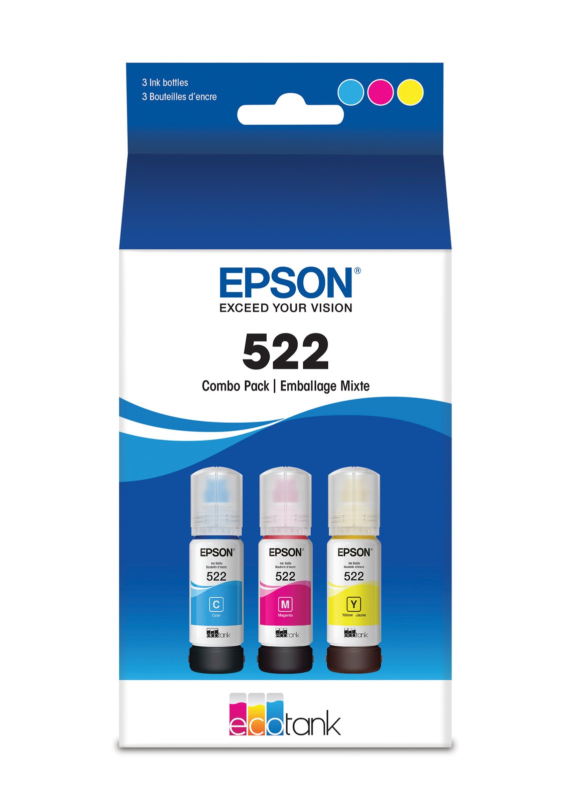 Epson 522 Multi-Pack Ink Bottles compatible with ET2720 & ET4700