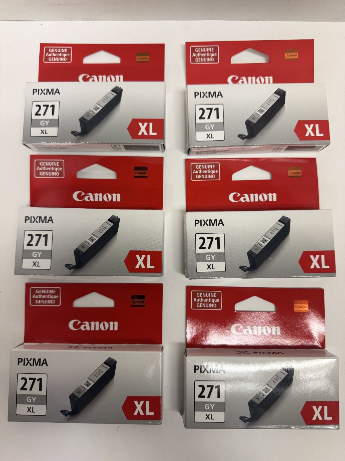 6 PACK Canon Pixma CLI-271XL GY Gray Ink Cartridge High Capacity Sealed *NEW*