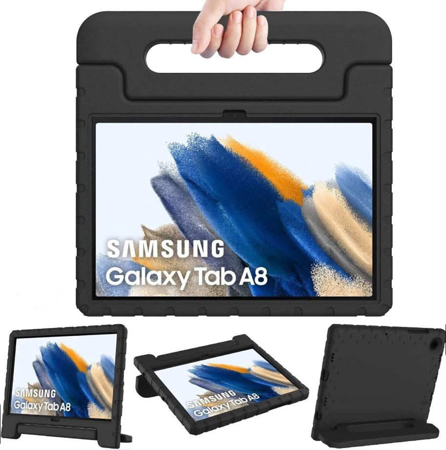 Kid Friendly Case For Samsung Galaxy Tab A8 10.5" SM-X200 EVA Foam Handle Stand