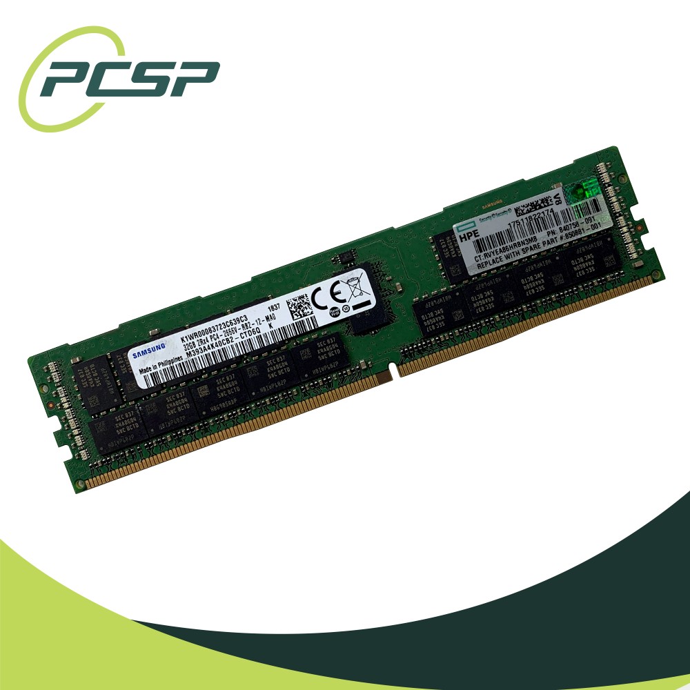 Samsung 32GB 2Rx4 PC4-2666V-R DDR4 ECC RDIMM RAM Memory - M393A4K40CB2-CTD6Q