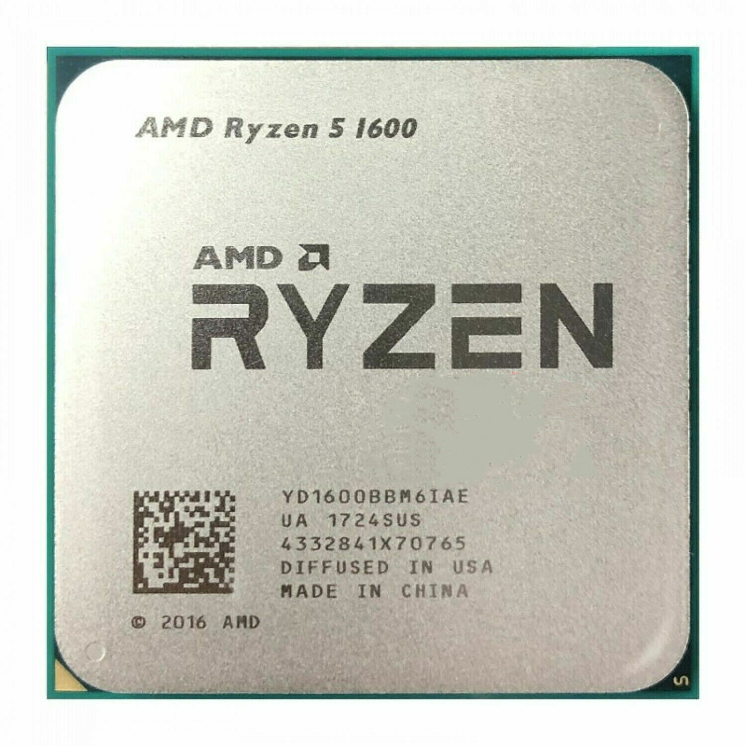 AMD R5 Ryzen R5 1600 3.2 GHz YD1600BBM6IAE 6-Core Socket AM4 65W CPU Processor