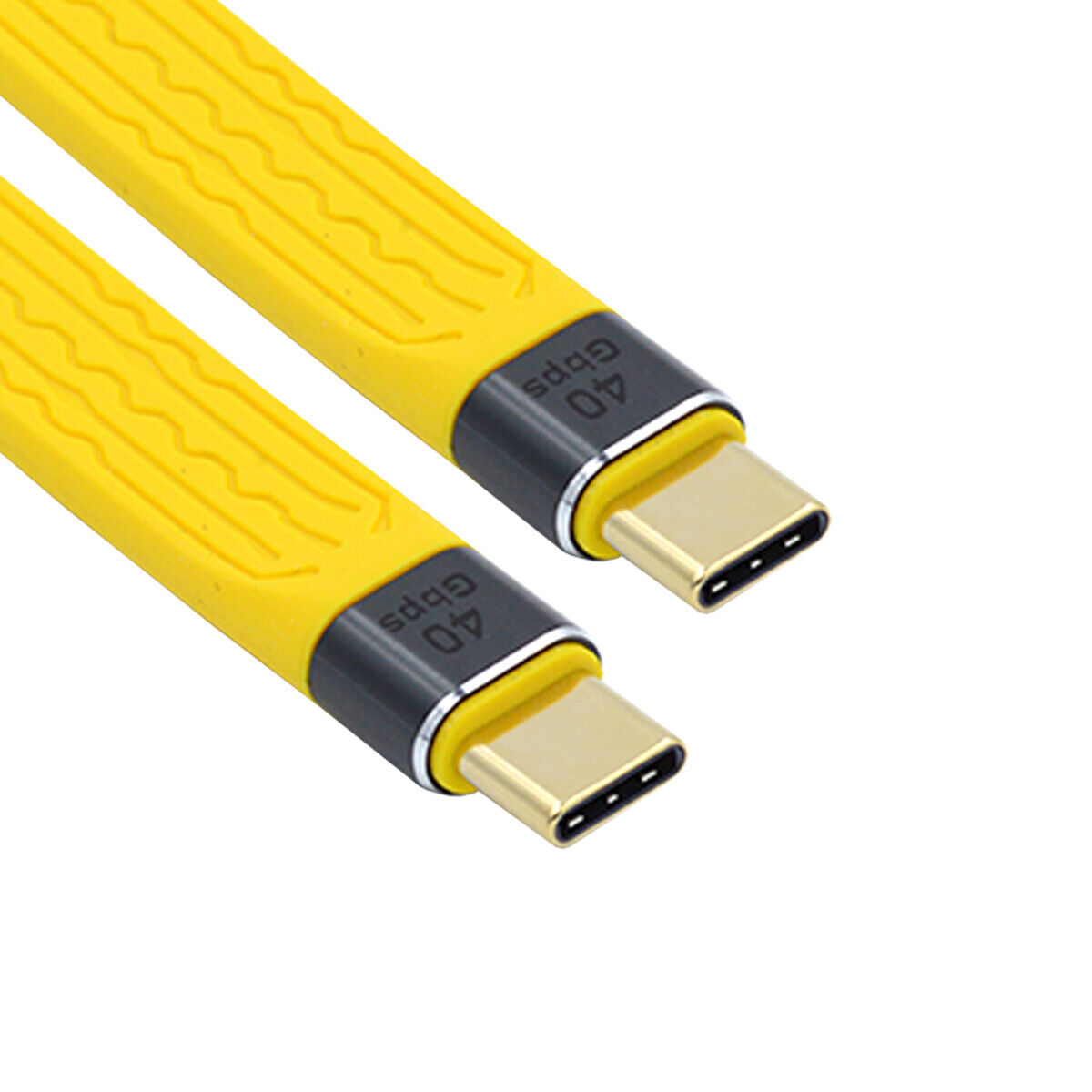 Cablecc  Type-C USB-C Male to Male USB4 40Gbps 100W 8K Flat Slim FPC Data Cable