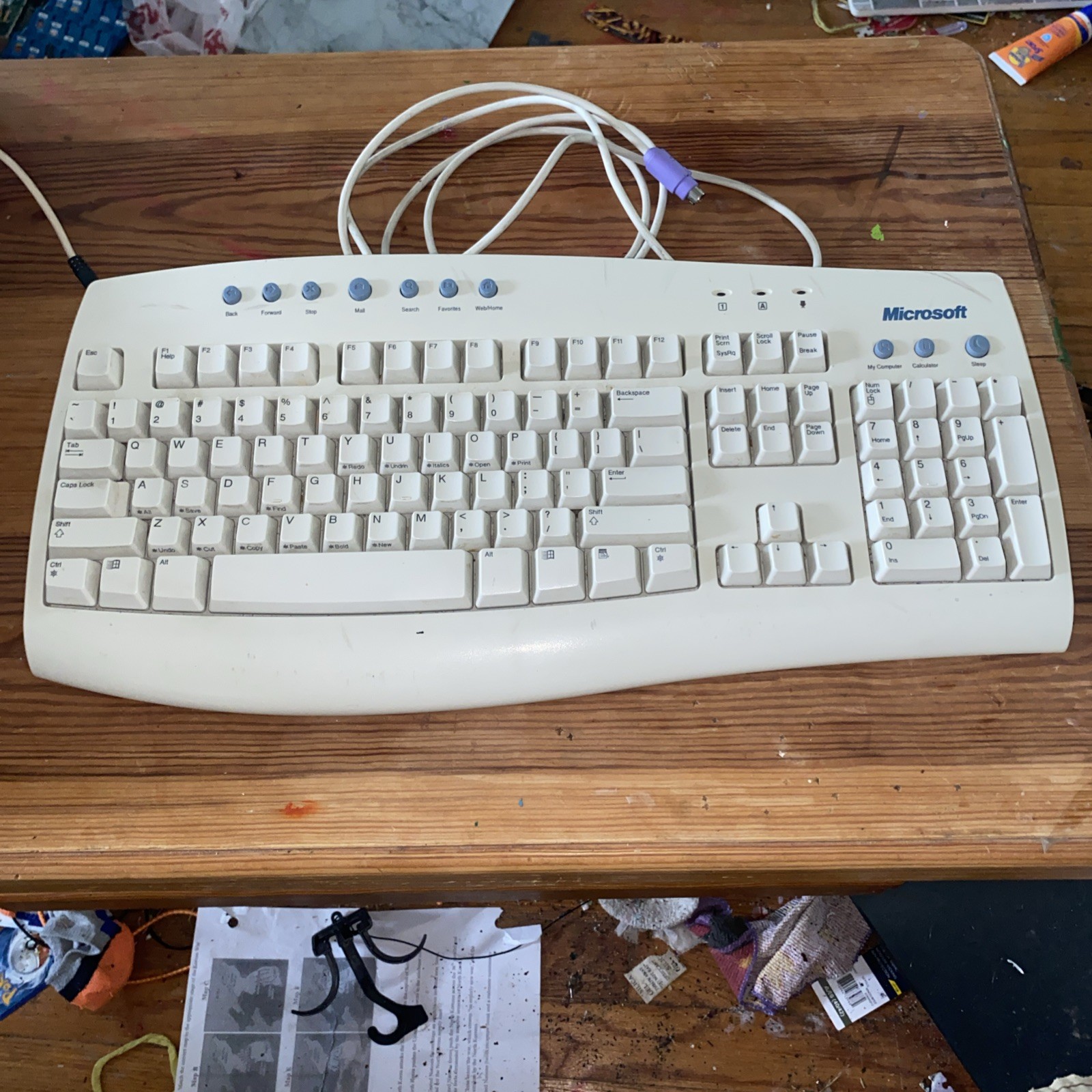 Microsoft 56TW X08-01062 Wired PS/2 Internet Keyboard