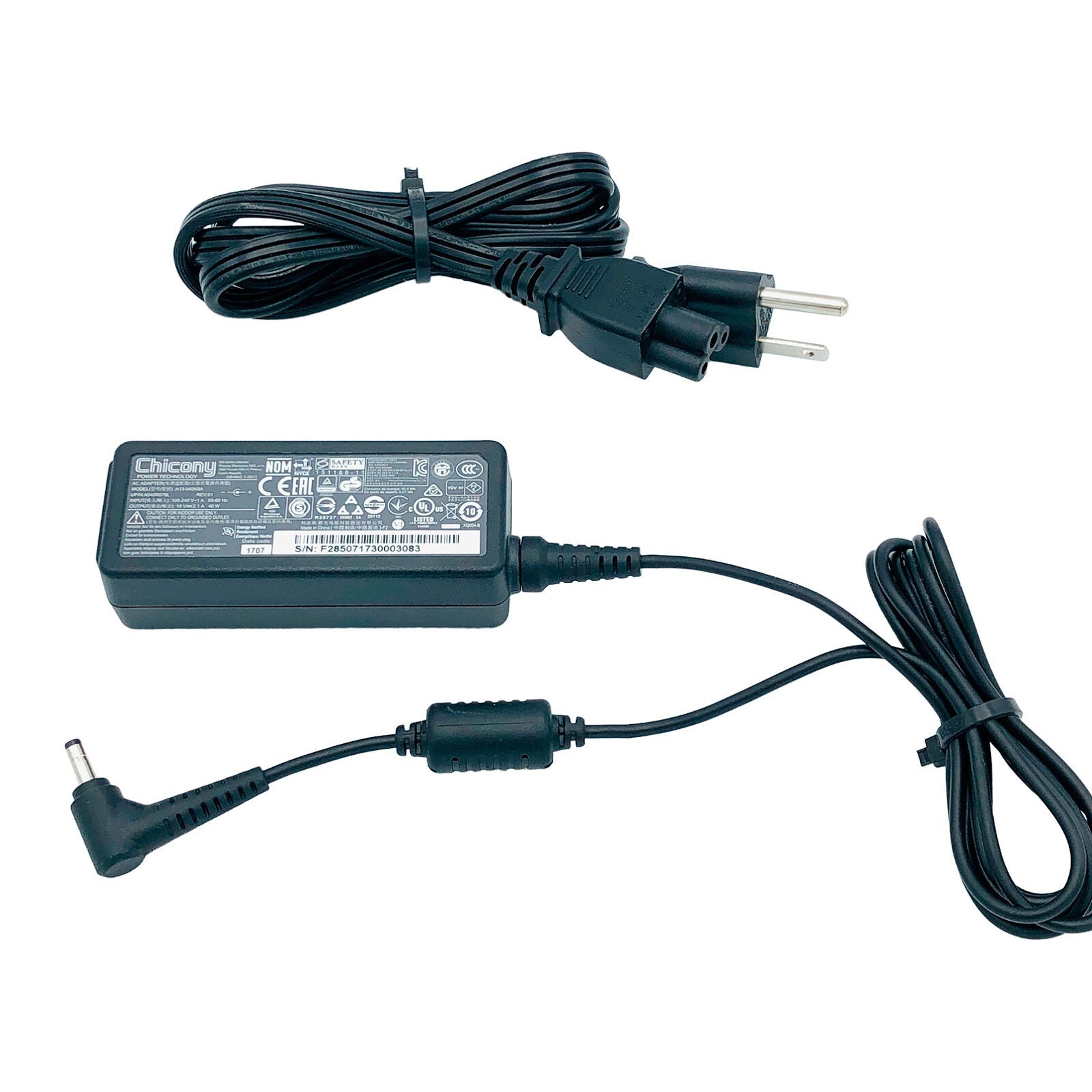 Genuine Chicony AC Adapter Charger A13-040N3A A040R078L 19V 2.1A 40W