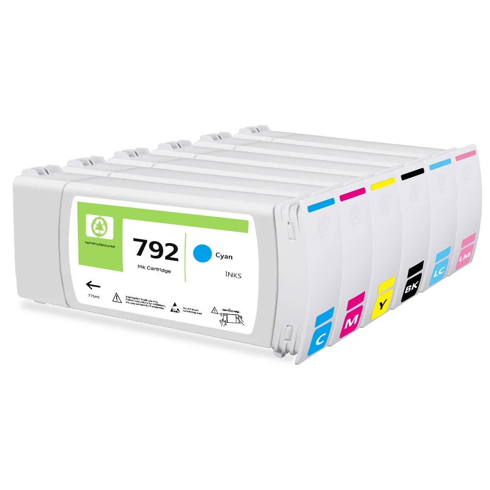 6*775ML 792 Ink Cartridge With Latex Ink for HP Designjet L26500 L28500 Printer
