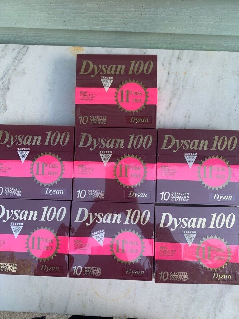 Dysan 100 Diskettes MD2D 5.25 Inch Floppy Disks  802600-51P  New 11 Pack