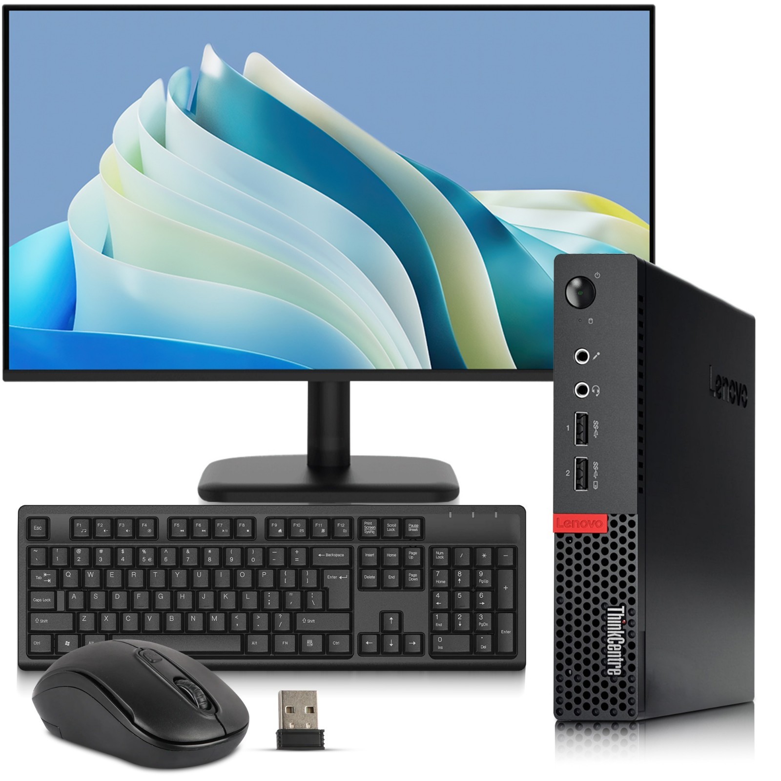 Lenovo M710q Mini PC i5-7th 32GB Ram 1TB SSD Built-in WiFi New 24� LED Window 11