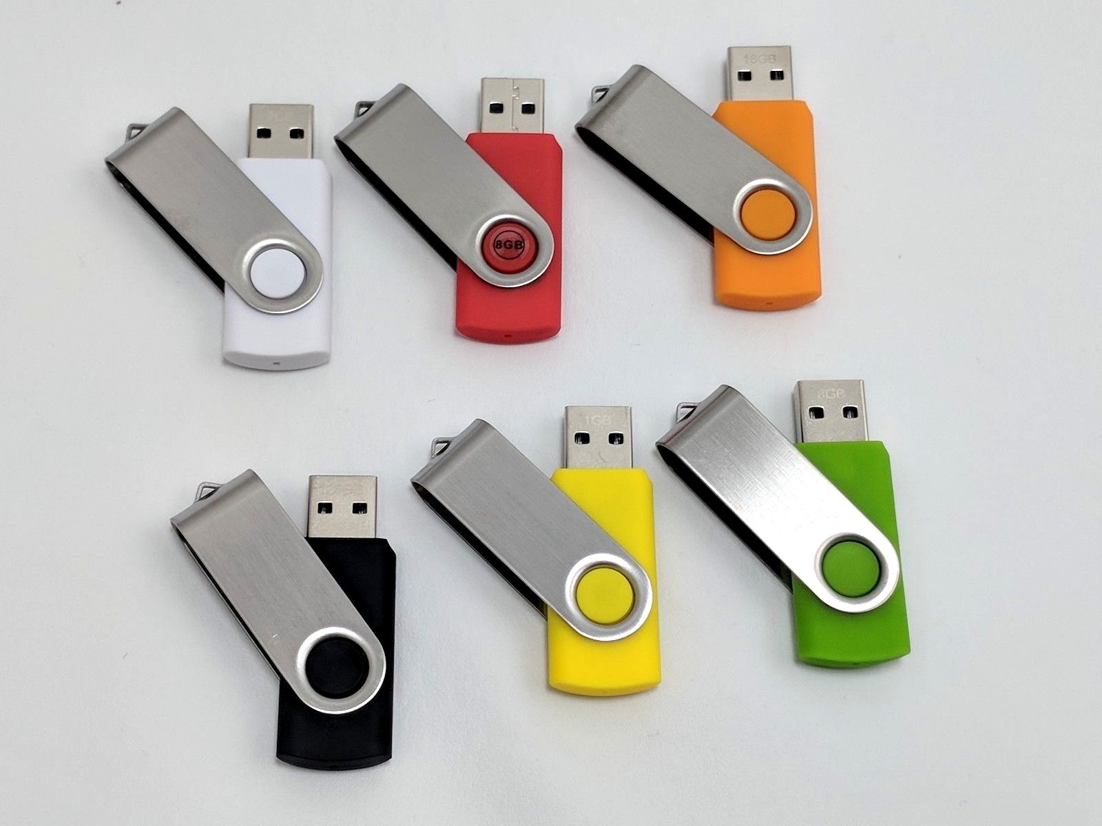 USB Flash Drive - Swivel 2.0 -FAT32 Formatted for Multimedia, TV, Xbox, PC, MAC