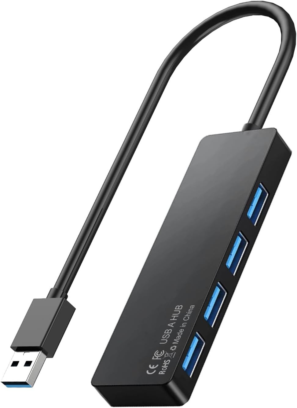 USB 3.0 Hub, 4-Port Multiple USB A Splitter, Plug and Play USB Extender Hub f...