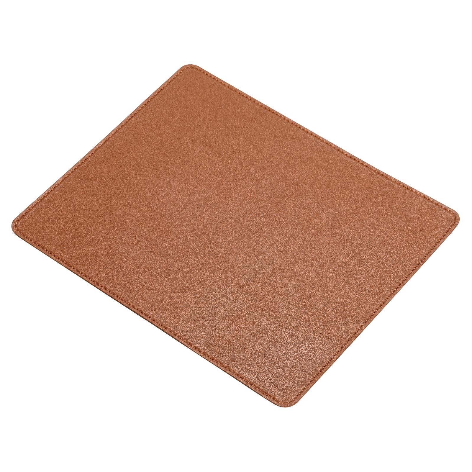 10.2x8.3" Mouse Mat PU Leather/Cork Computer Mouse Pad Brown