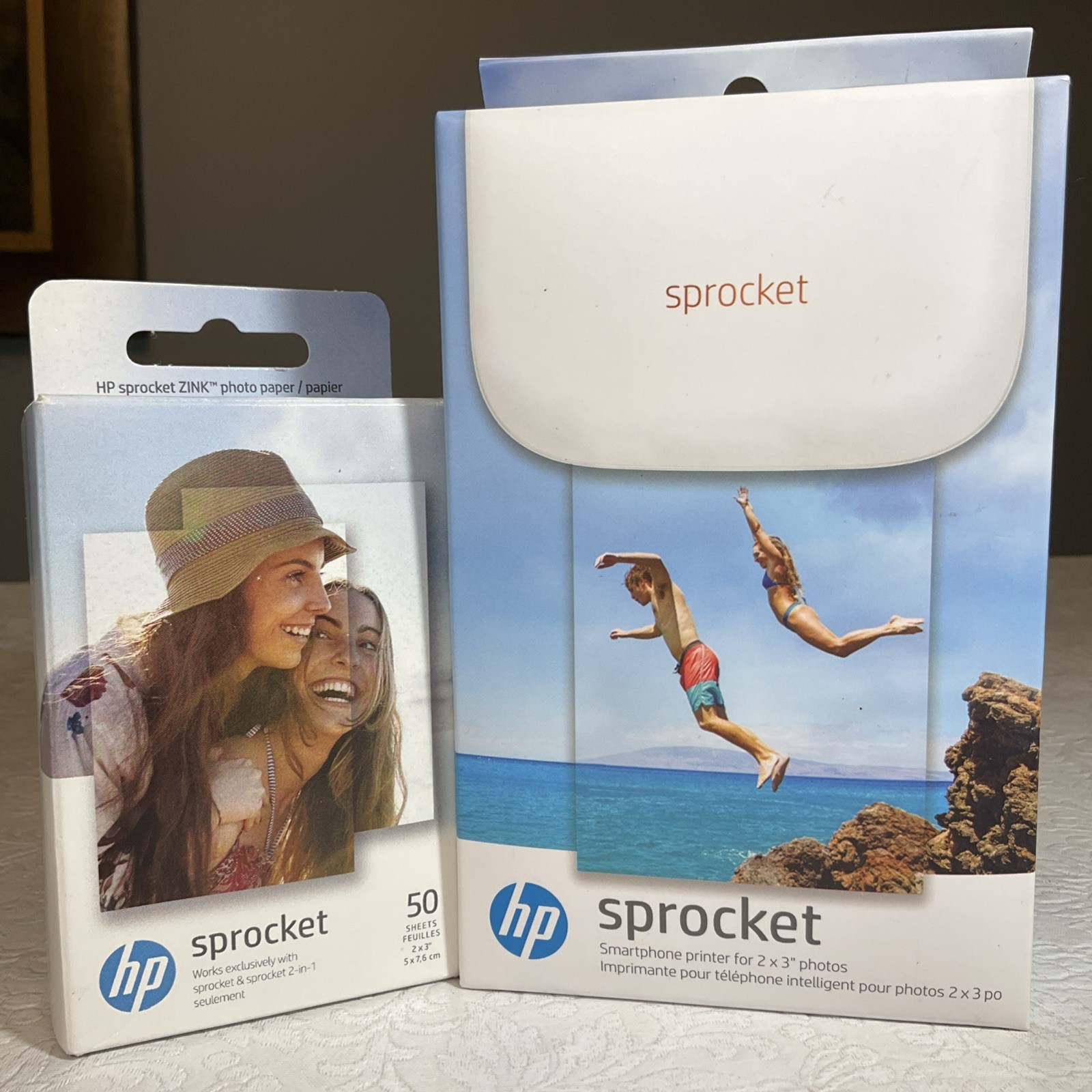 NEW HP X7N07A Sprocket 100 Portable Smartphone Photo Printer with 50 Sheets