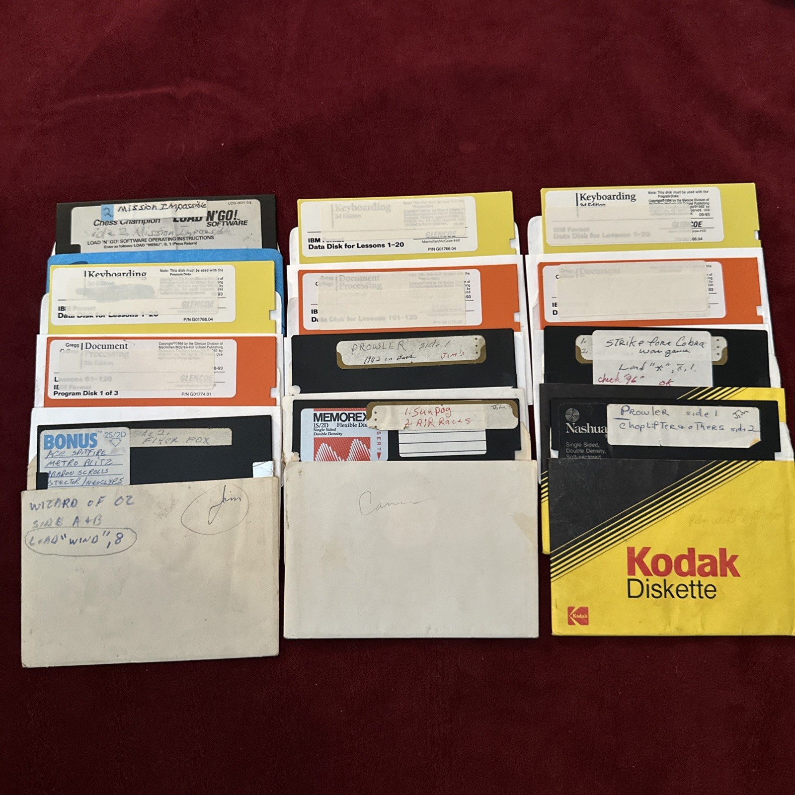 Commodore 64 5.25" Disks LOT Of 12 B3665