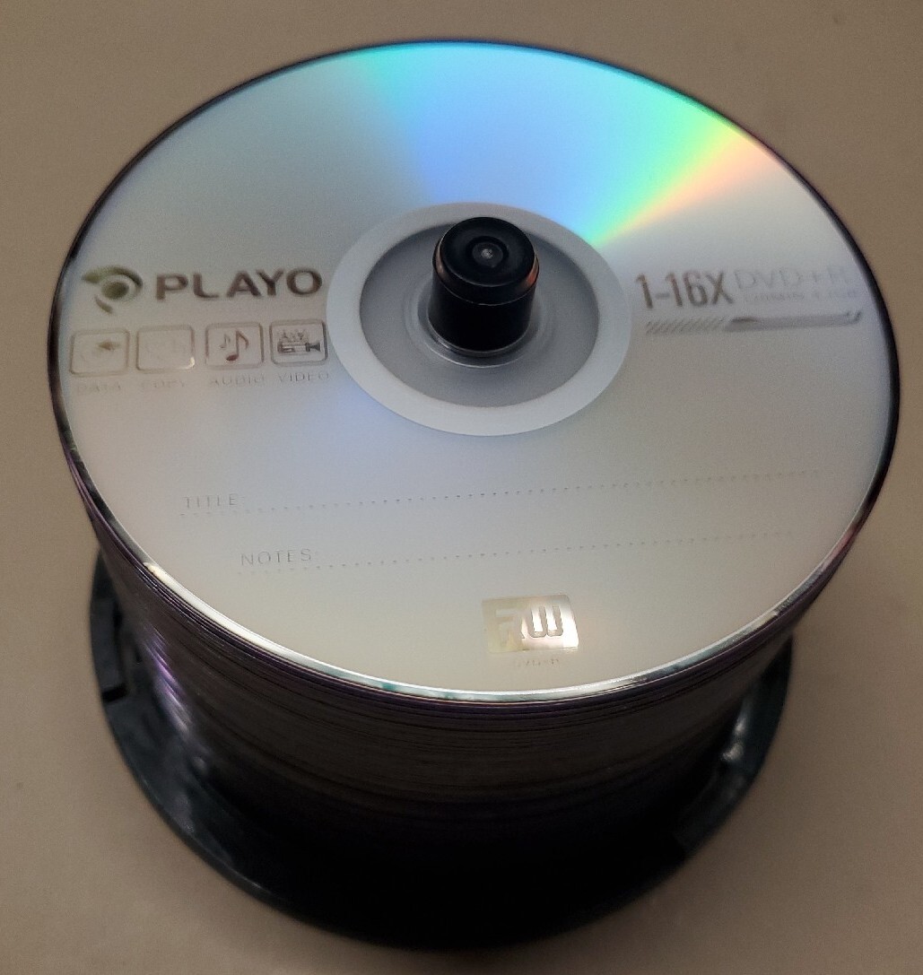 DVD 60pk 4.7GB 120min 1-16x DVD+R Playo Professional Grade Recordable 