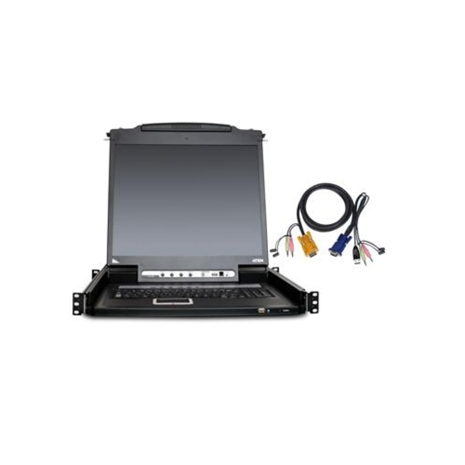 Aten - CL5708MUKIT - Aten CL5708MUKIT 17 Rackmount LCD with KVM Switch-TAA