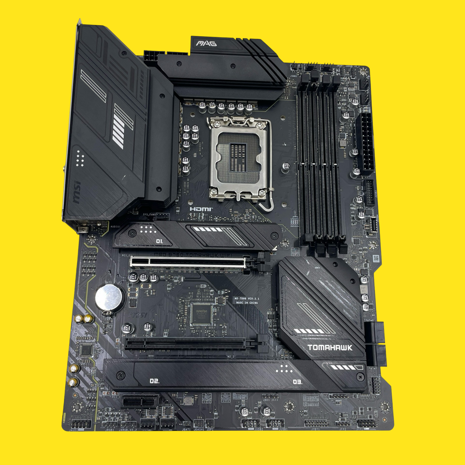 AS/IS MSI MAG B760 TOMAHAWK WiFi LGA 1700 ATX Intel Motherboard #5924 z48/10
