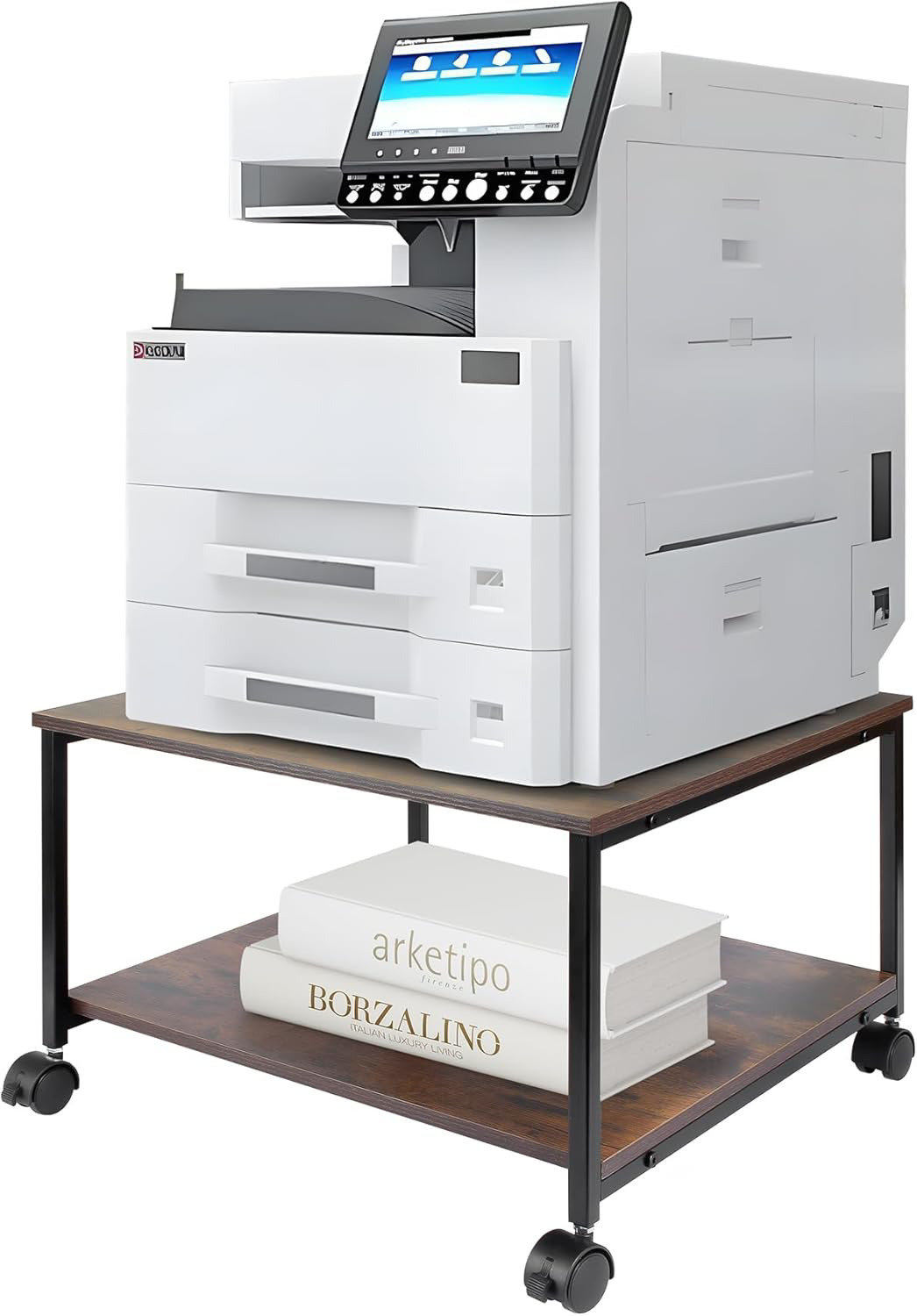 EMERIT Printer Stand,19.5''x19.5''x12.8'' 2 Tier Large Printer Laser Table Heavy