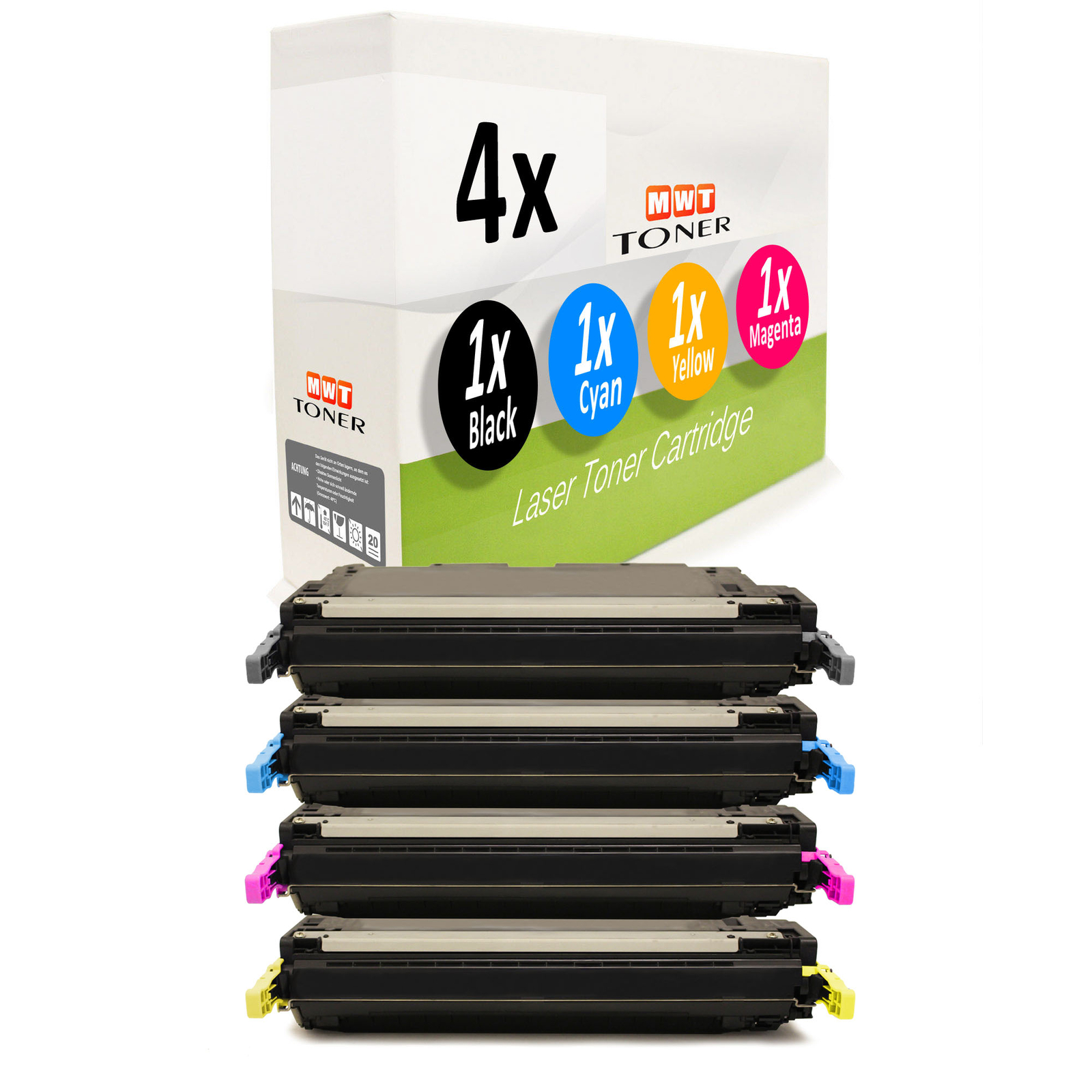 4x MWT Compatible HP Laser Toner Cartridge XL for CB400A-03A