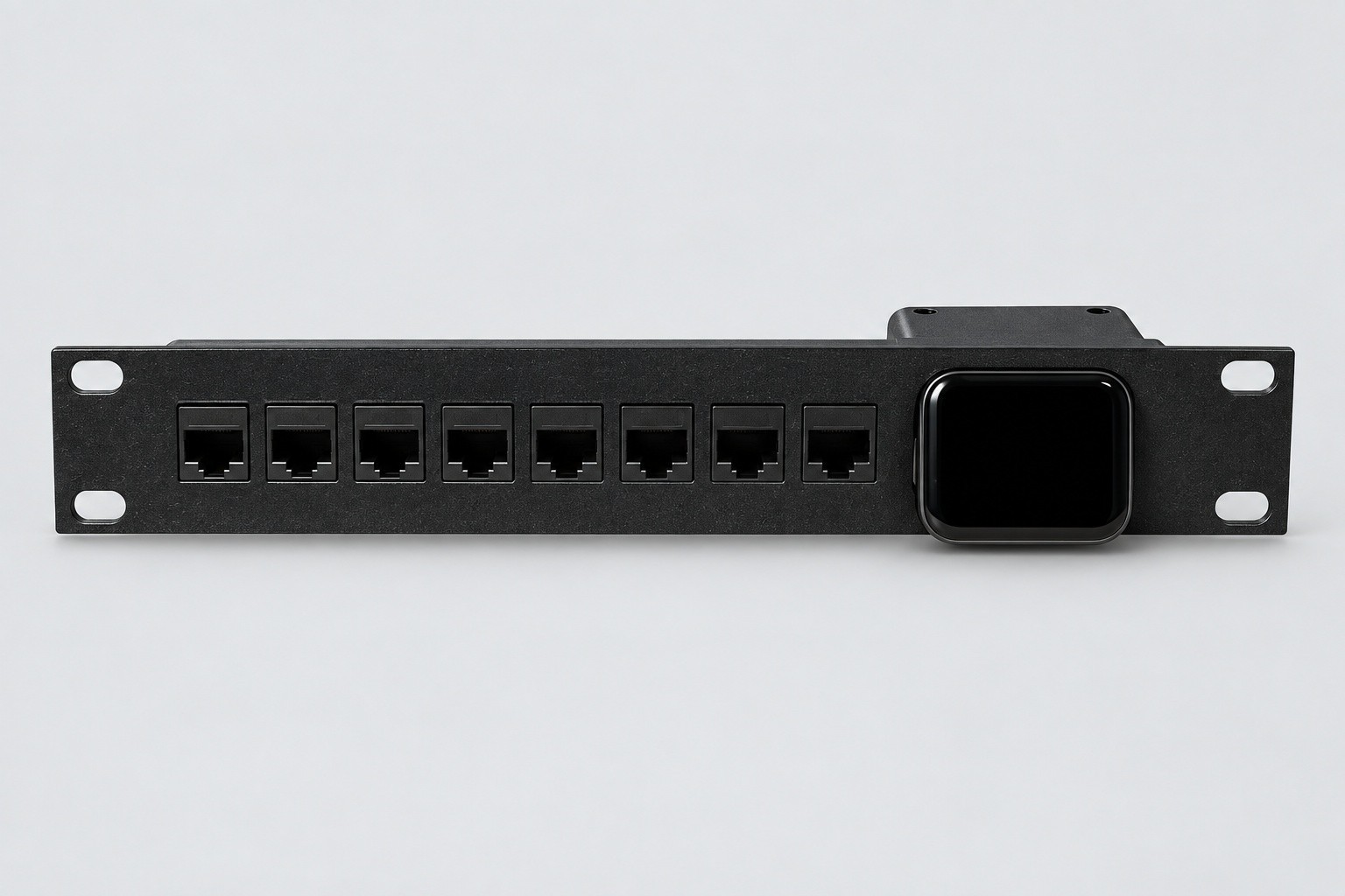 JetKVM + Keystone Rack Mount 10 Inch 1U Choose Layout Black White PETG