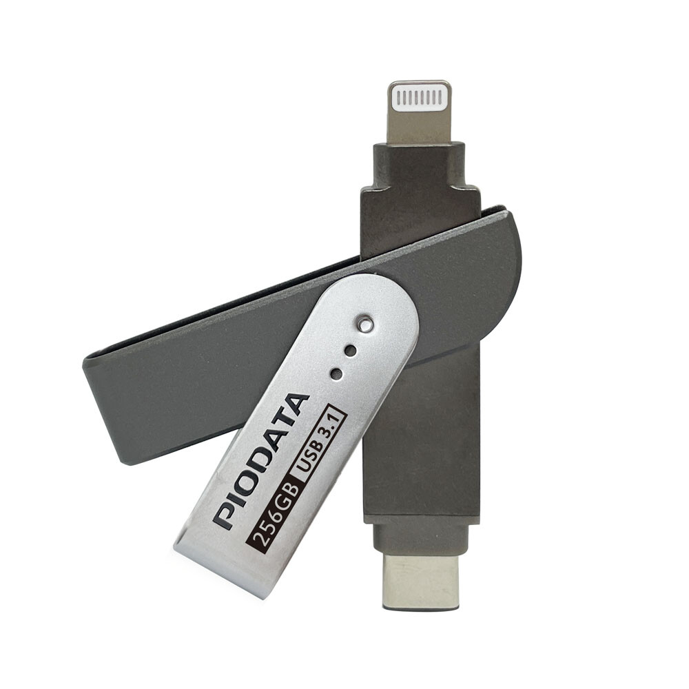 iXflash MFi 256GB iPhone iPad Flash Drive Memory Stick Storage Lightning USB-C