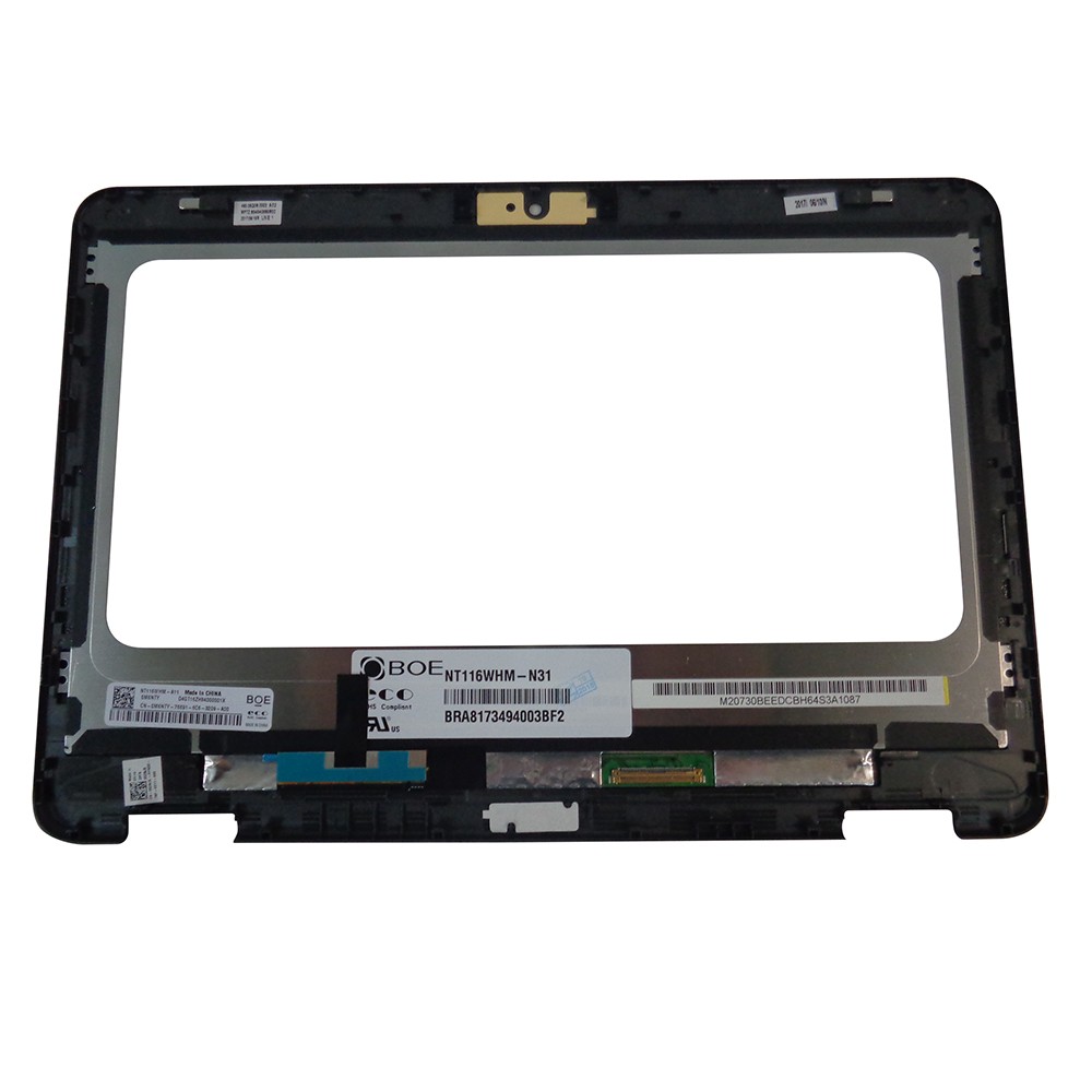 Lcd Touch Screen w/ Black Bezel For Dell Inspiron 3168 3169 11.6" HD 1366x768