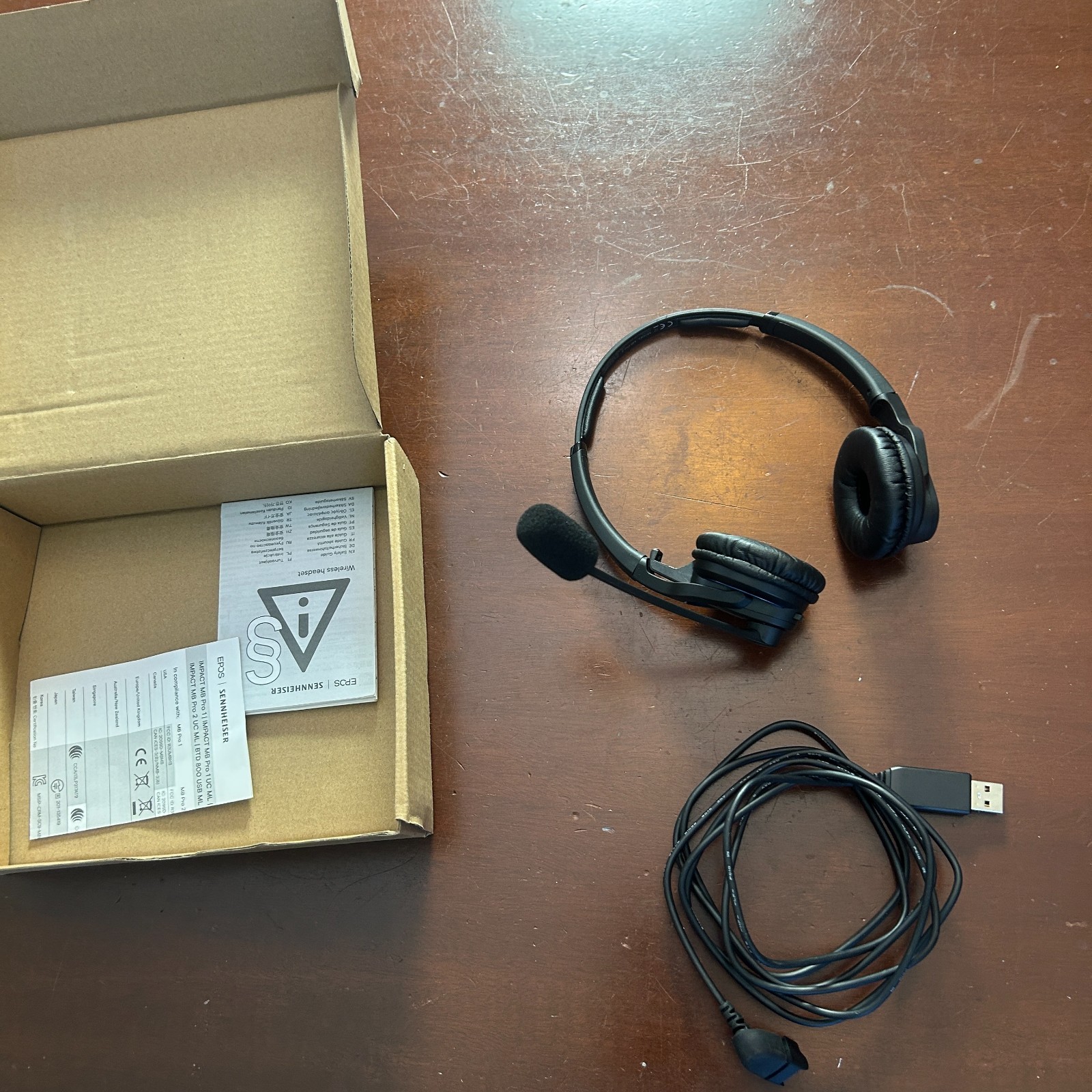 Sennheiser MB Pro 2 506044 Dual-Sided Wireless Bluetooth Headset w/ Charging Cor