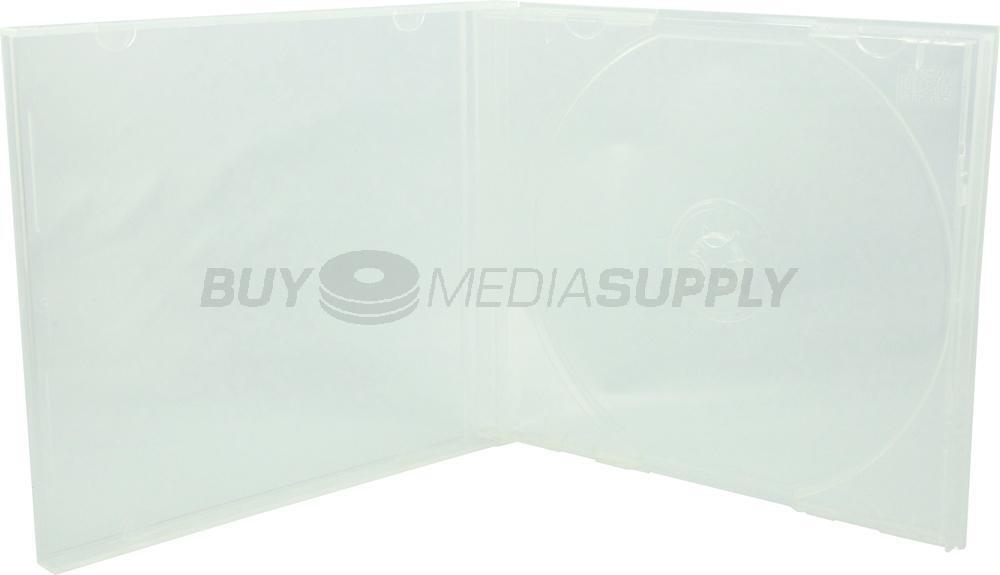 10.4mm Standard Clear 1 Disc CD/DVD PP Poly Case Lot