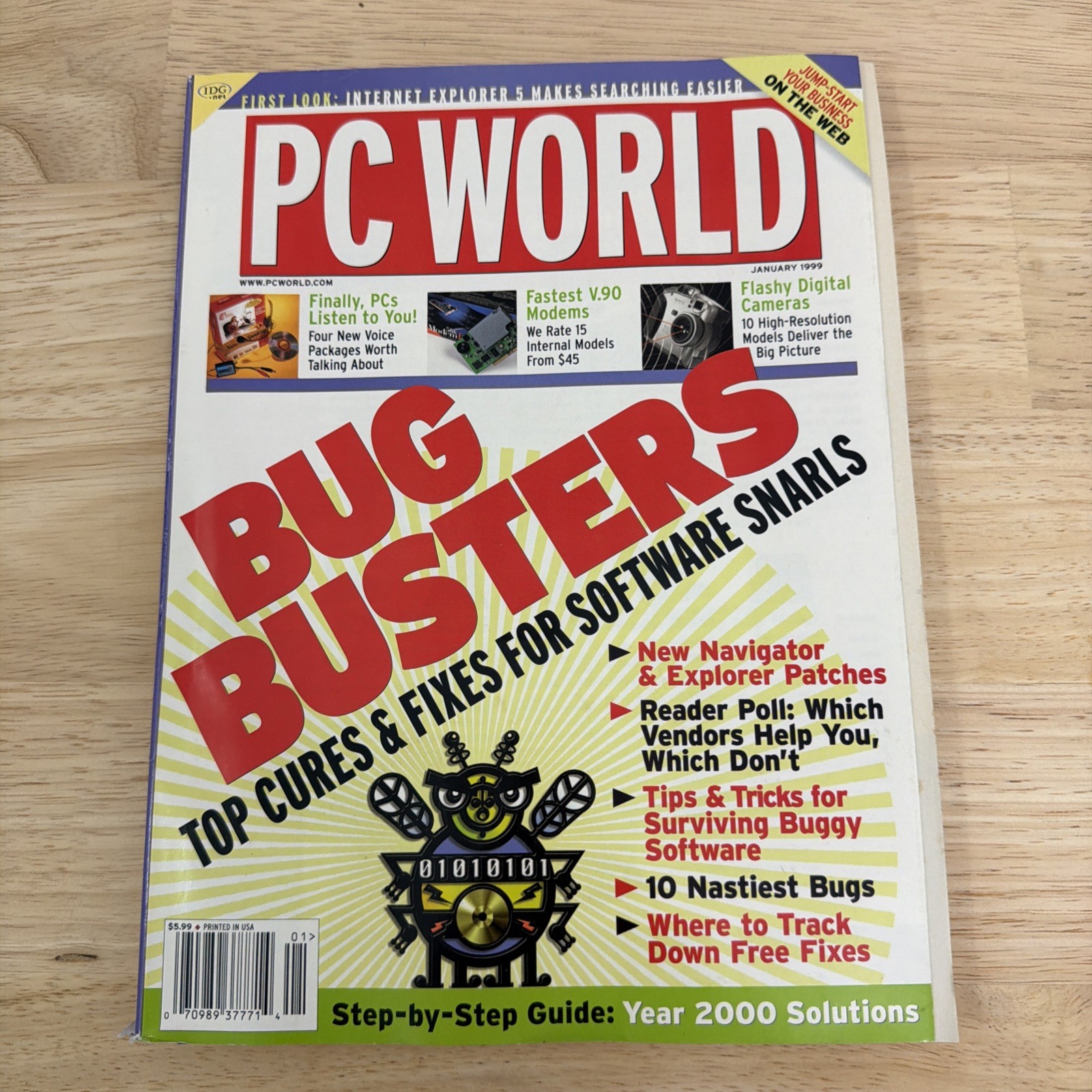Vintage Computer Magazine 1999 PC World "Bug Busters Top Cures & Fixes"