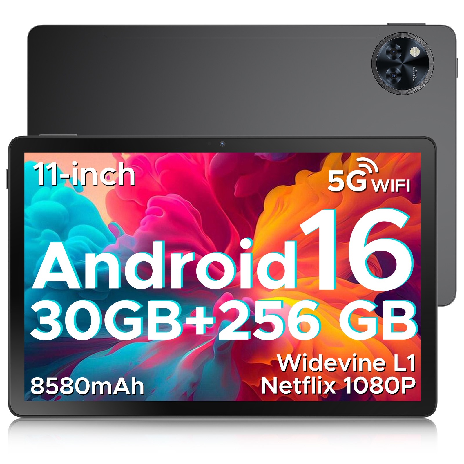 DOOGEE U11Pro Android 16 Tablet 11" Tablet 30GB+256GB 8580mAh WidevineL1 5G WiFi
