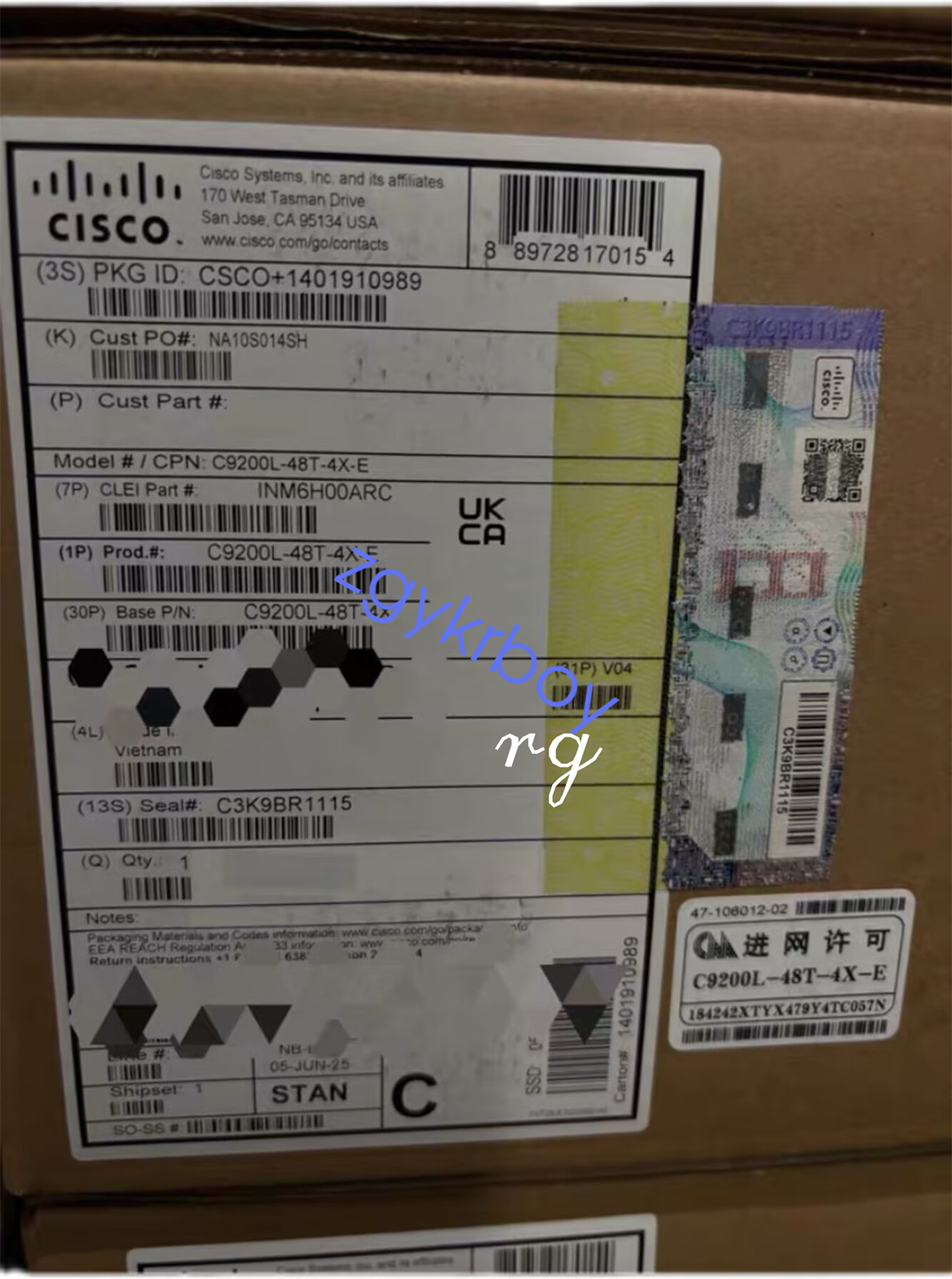 New Cisco C9200L-48T-4X-E switch fast shipping
