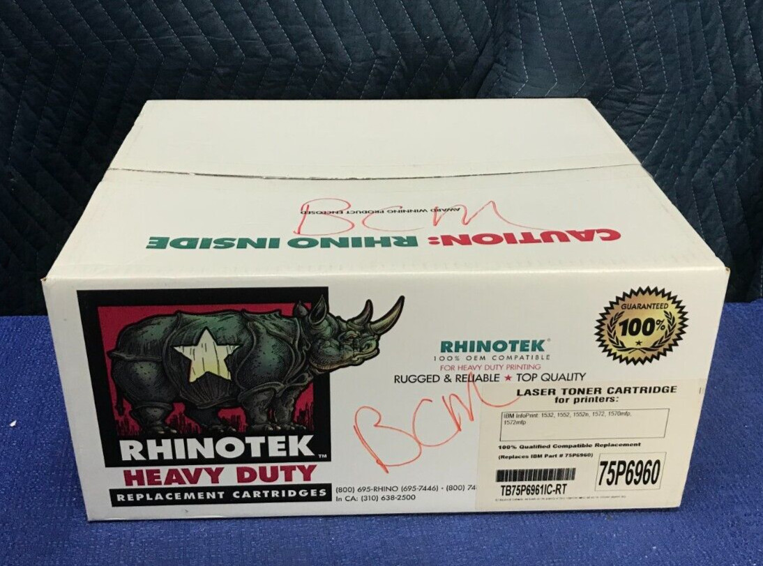 Rhinotek for IBM 75P6960 Black High Yield Toner InfoPrint 1552 1572 1532