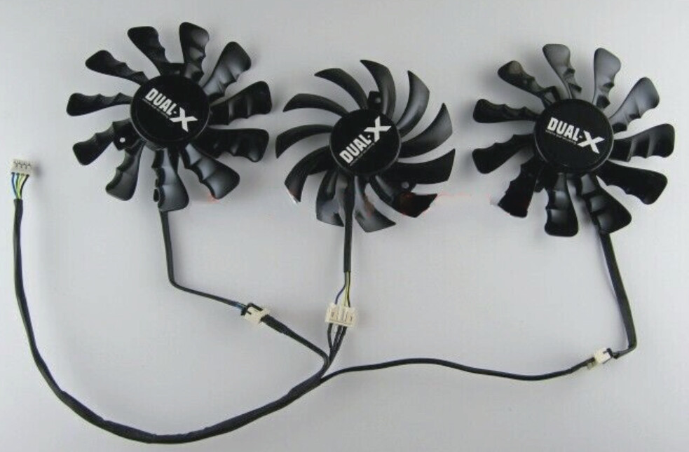 75mm + 85mm Sapphire AMD TOXIC R9 270X Tri-X R9 280X Triple Fan Replacement