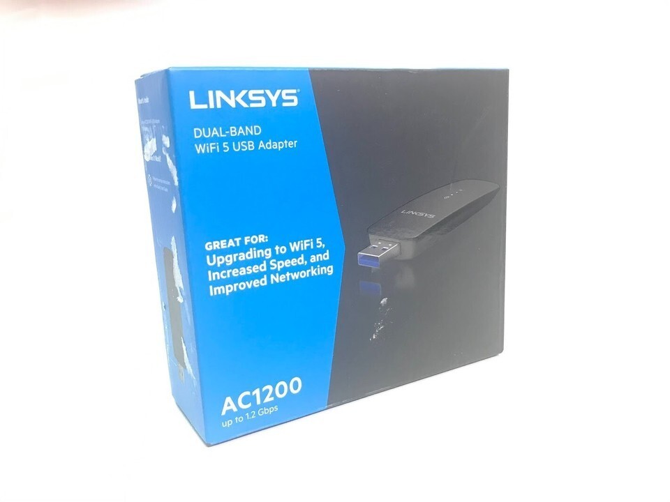 Linksys WUSB6300 Dual-Band AC1200 Wireless USB 3.0 Adapter - Black