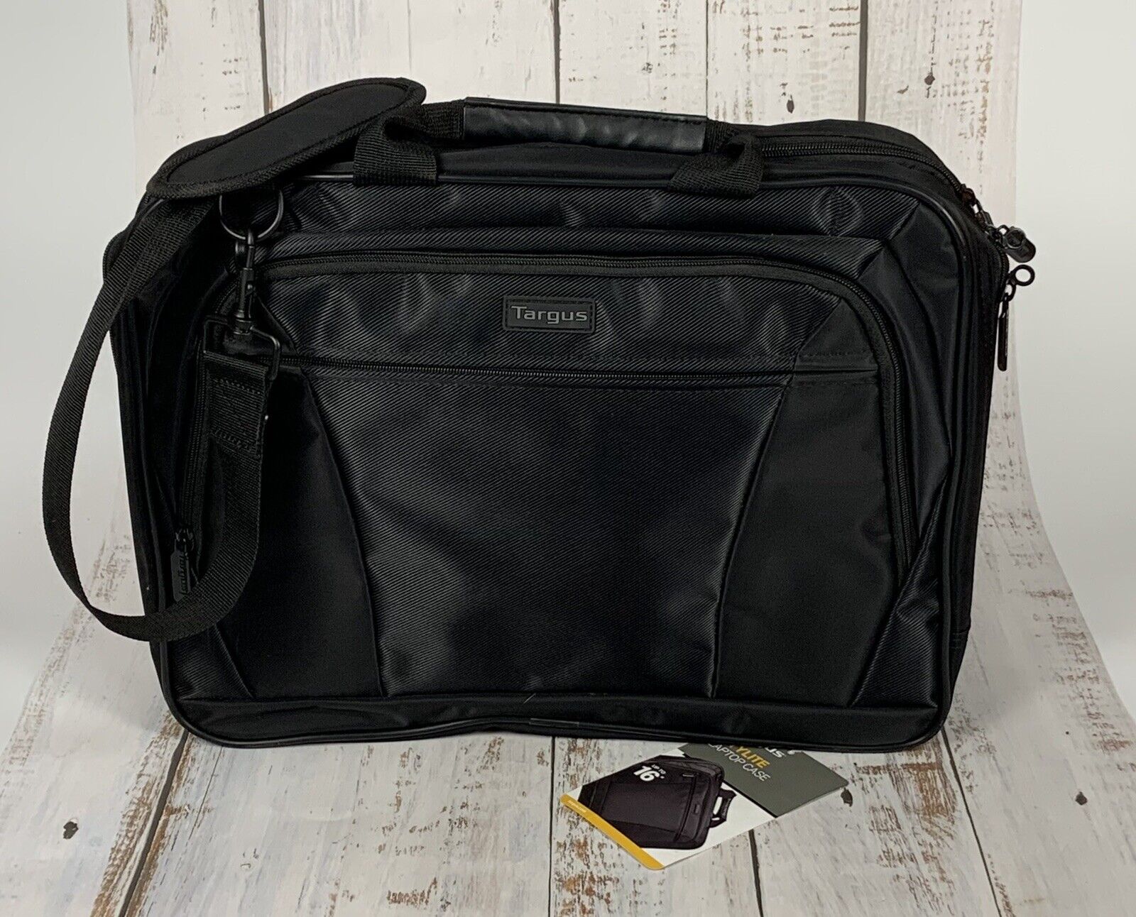 Targus Citylite 16” Laptop Briefcase Shoulder Messenger Bag Black TBT053US READ