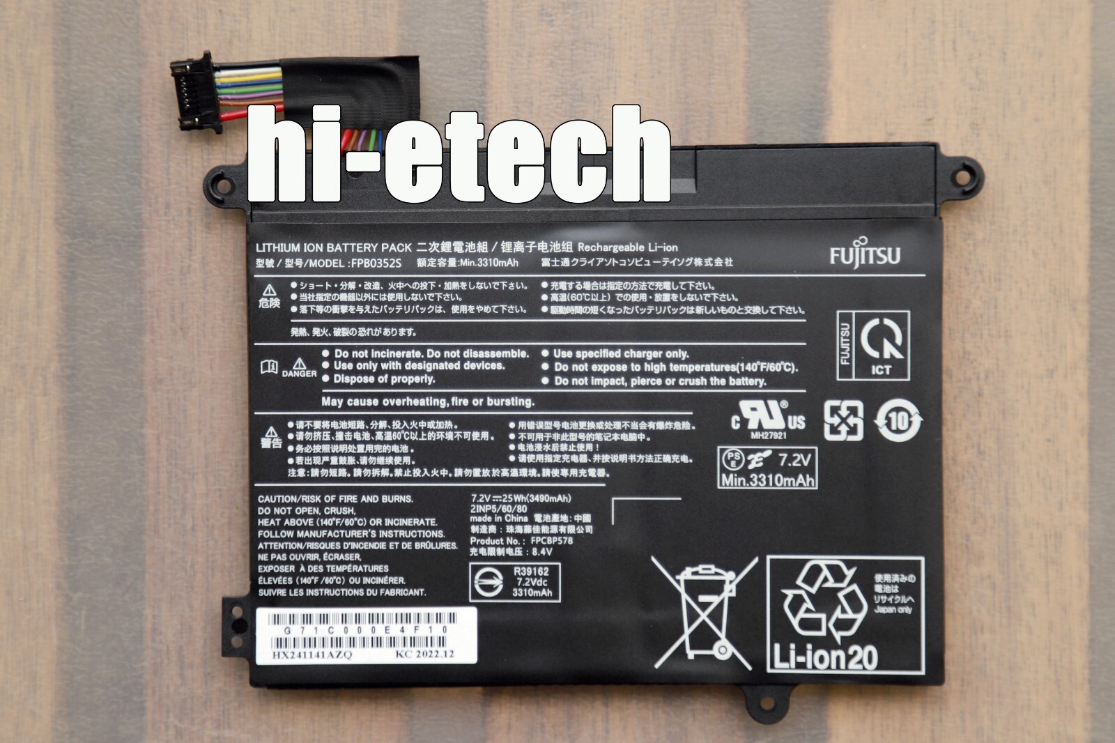 NEW 25Wh Genuine FPB0352S FPCBP578 For Fujitsu CP785911-01 Laptop Battery